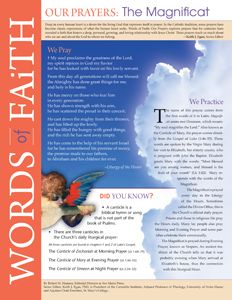 Words Of Faith Our Prayers The Magnificat Pdf License Ave Maria Press